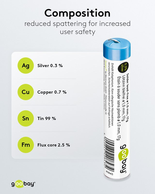 Goobay Σωληνάριο Κόλλησης Χωρίς Μόλυβδο 1.0mm 17g