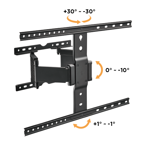 Brateck Βάση Τηλεόρασης Επιτοίχια LPA72-464 37" - 90" Ultra Slim