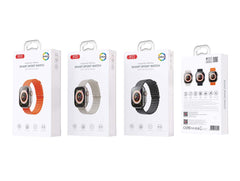 XO M9 Ultra Αθλητικό Smartwatch Κλήσης με Ασύρματη Φόρτιση (Ασημί)