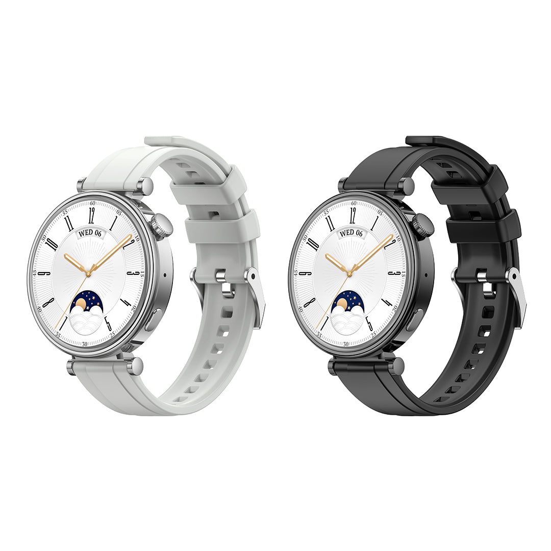 XO GT4 mini Αθλητικό Smartwatch AMOLED Ασημί