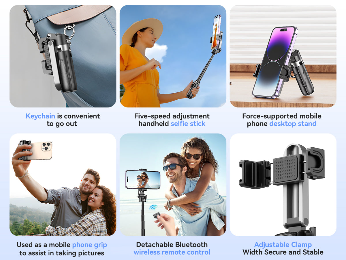 XO SS21 Πολυλειτουργικό Selfie Stick Bluetooth 3 σε 1