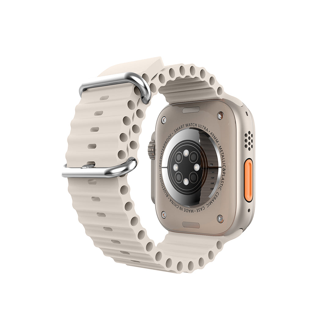 XO M9 Ultra Αθλητικό Smartwatch Κλήσης με Ασύρματη Φόρτιση (Ασημί)