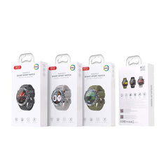 XO J7 Αθλητικό Smartwatch Κλήσης Star Round (Γκρι)