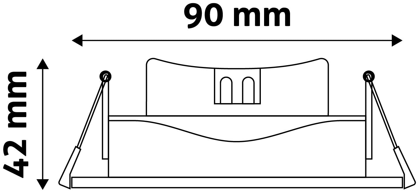 Avide Λάμπα LED Χωνευτό Σποτ 38° Τετράγωνο 7W Λευκό 4000K