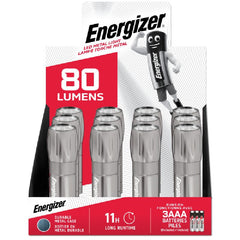 ENERGIZER Metal Led Pocket Flashlight with 3xAAA 80lm MLHH32