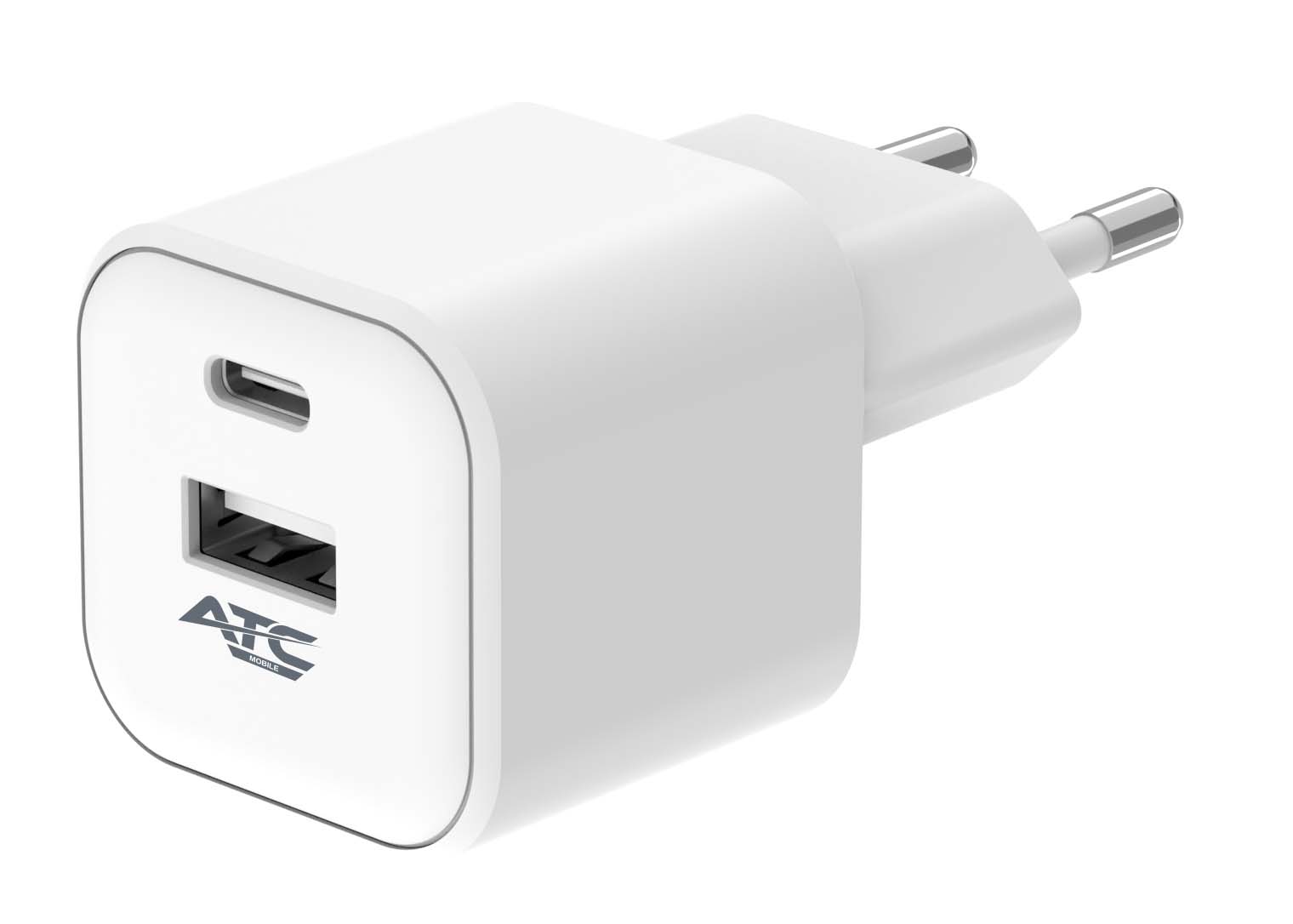 ATC-CH10 Φορτιστής PD με 2 Θύρες USB-Α & Type-C 12W