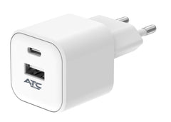 ATC-CH10 Φορτιστής PD με 2 Θύρες USB-Α & Type-C 12W