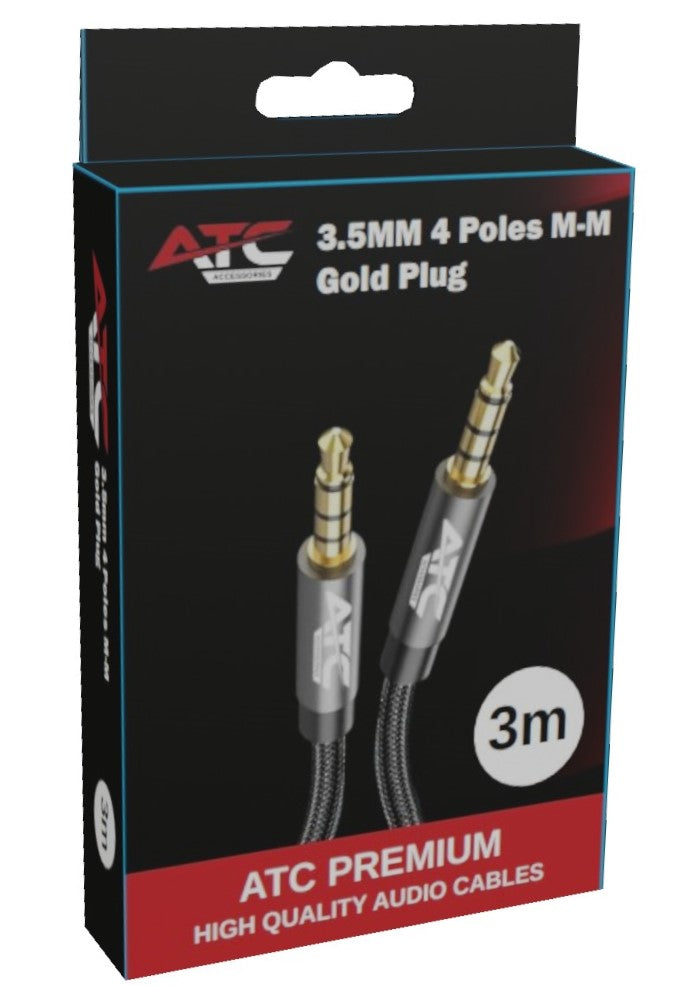 Καλώδιο ATC HQ 3.5mm 4 Pin M/M 3m