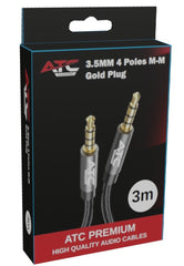 Καλώδιο ATC HQ 3.5mm 4 Pin M/M 3m