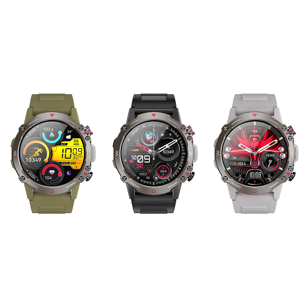 XO J7 Αθλητικό Smartwatch Κλήσης Star Round (Γκρι)