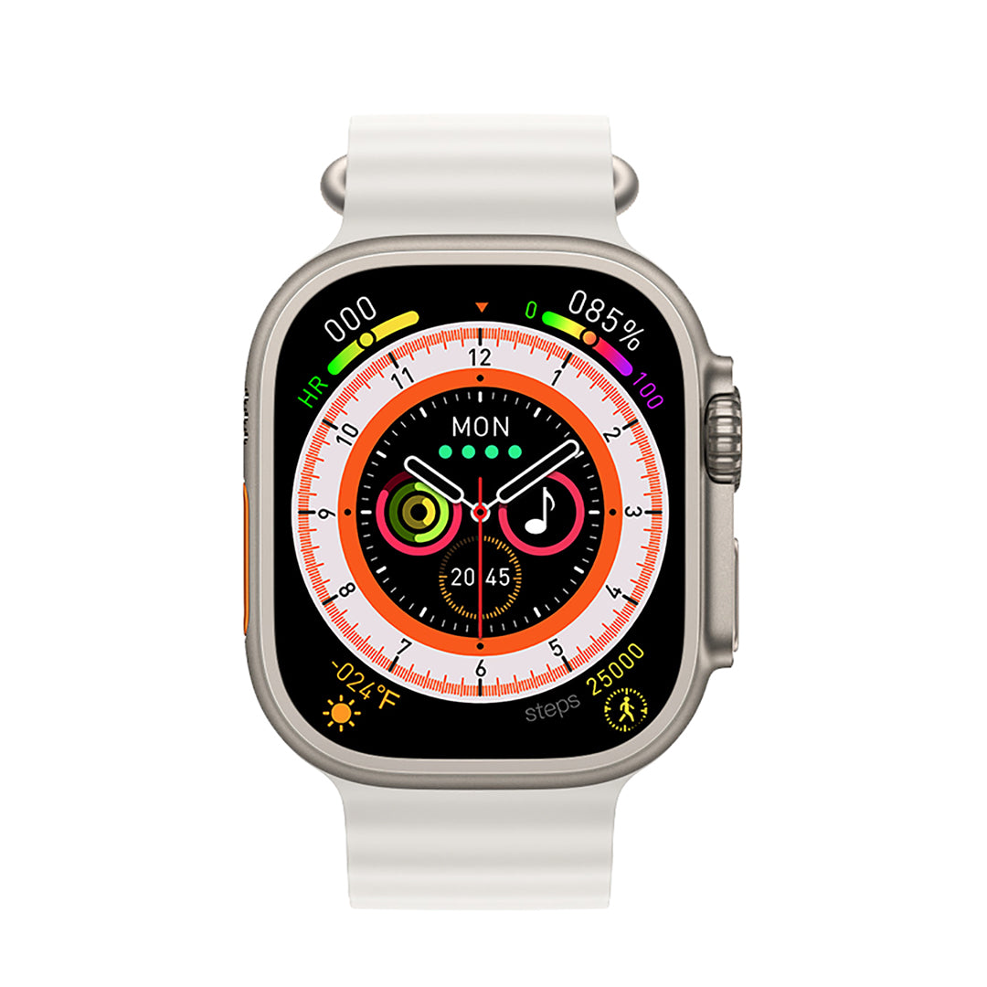 XO M9 Ultra Αθλητικό Smartwatch Κλήσης με Ασύρματη Φόρτιση (Ασημί)