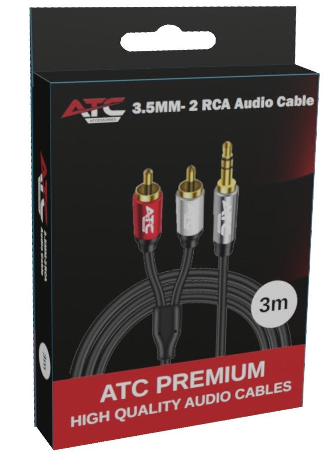Καλώδιο ATC HQ 3.5mm Αρσενικό / 2 x RCA 3m