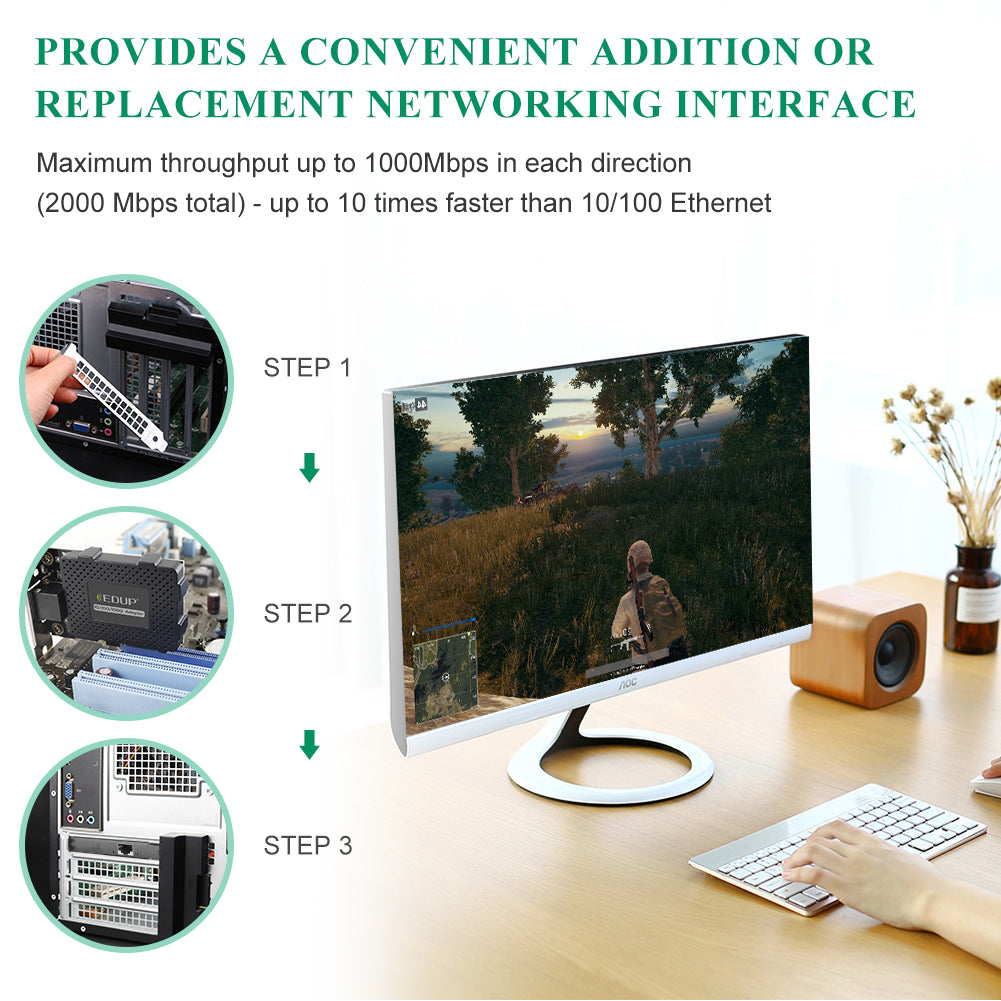 EDUP Ethernet Adapter EP-9602GS 1000Mbps PCI-E