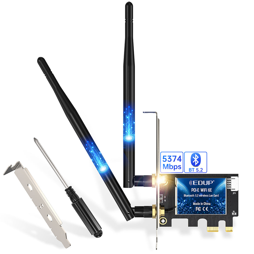 EDUP Network Adapter EP-9651GS WIFI 6EAX5400 + Bluetooth 5.3 PCI-E