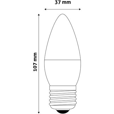 Avide Value LED Candle Lamp E27 7W CW 6400K