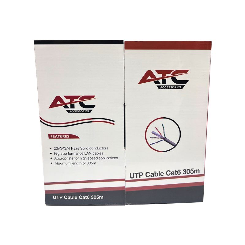 ATC-635 UTP CAT6 Στροφείο Εσωτερικού Χώρου με Χαλκό Γκρι PVC 305m