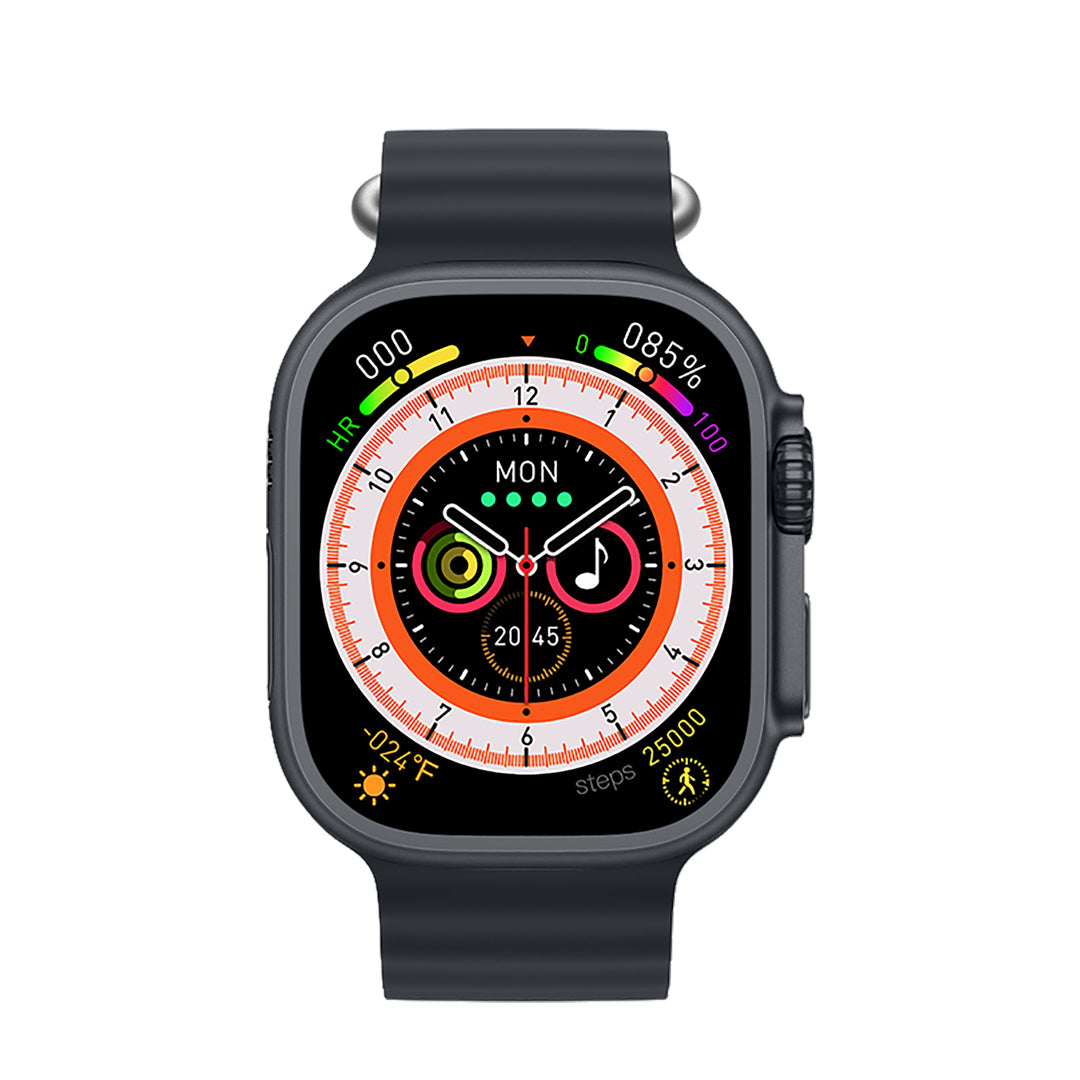 XO M9 Ultra Αθλητικό Smartwatch Κλήσης με Ασύρματη Φόρτιση (Μαύρο)