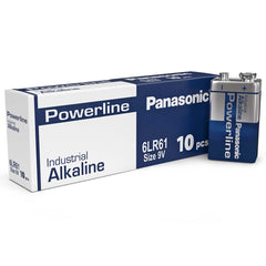 Panasonic Powerline Batteries 9V 6LR61AD Industrial (10pcs)