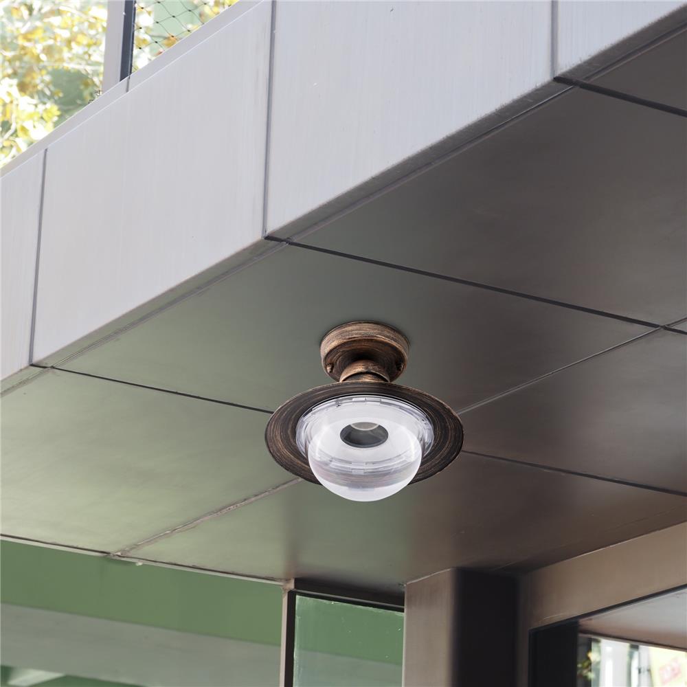 Avide Εξωτερικό Φωτιστικό Οροφής Imperial 1xE27 IP44 Antique Χρυσό