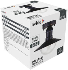 Avide Εξωτερικό Φωτιστικό Οροφής Imperial 1xE27 IP44 Antique Χρυσό