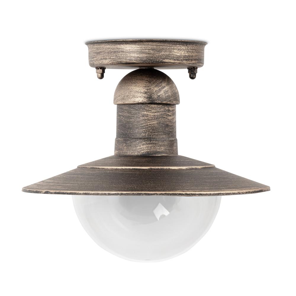 Avide Εξωτερικό Φωτιστικό Οροφής Imperial 1xE27 IP44 Antique Χρυσό