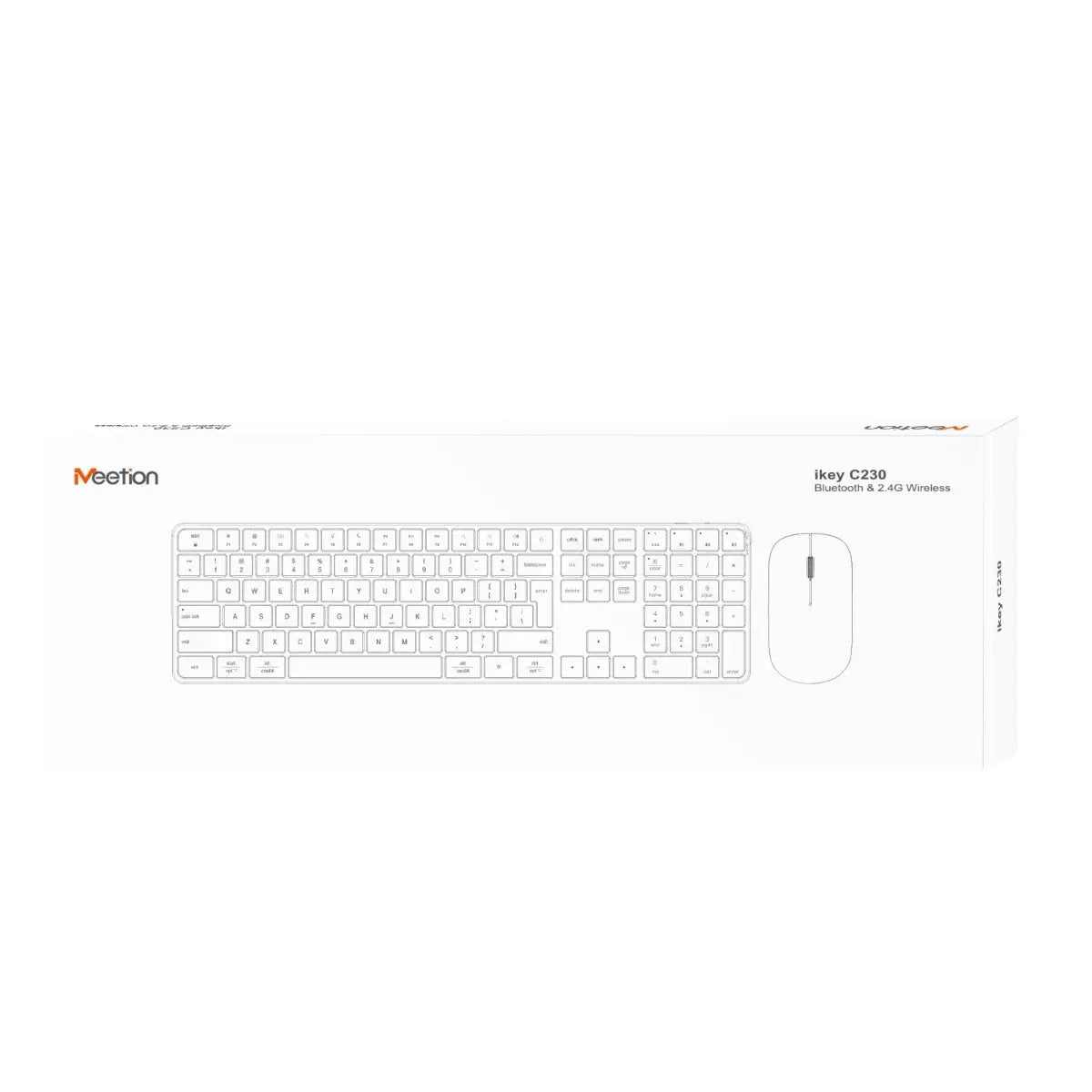 Meetion MT-C230MW Σετ Πληκτρολόγιο & Ποντίκι 2.4G Bluetooth Λευκό US
