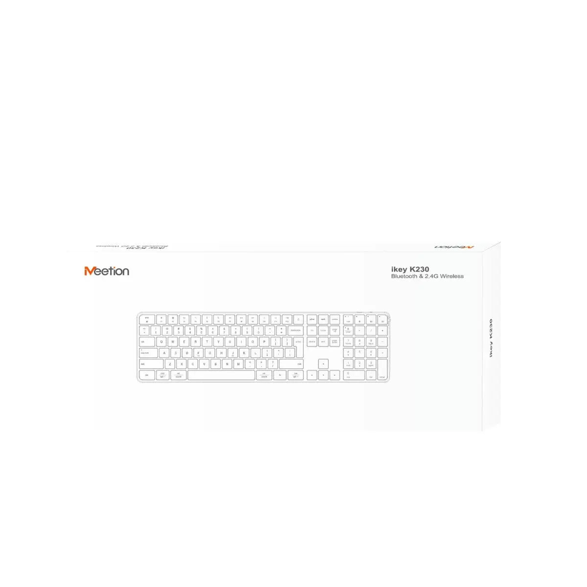 Meetion MT-K230MW Πληκτρολόγιο 2.4G Bluetooth Λευκό US