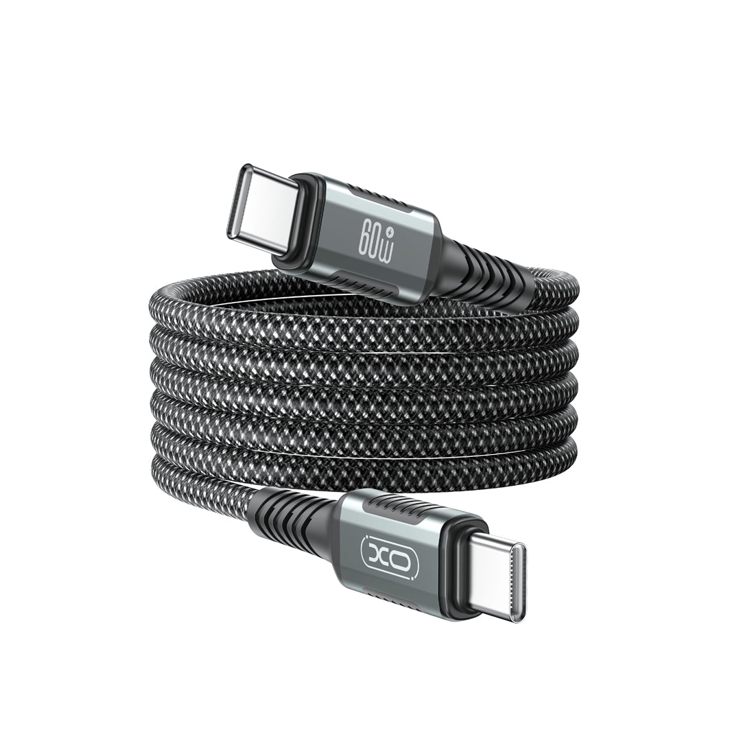 XO NB-Q267 Μαγνητικό Καλώδιο Δεδομένων Type-C σε Type-C 60W 1M