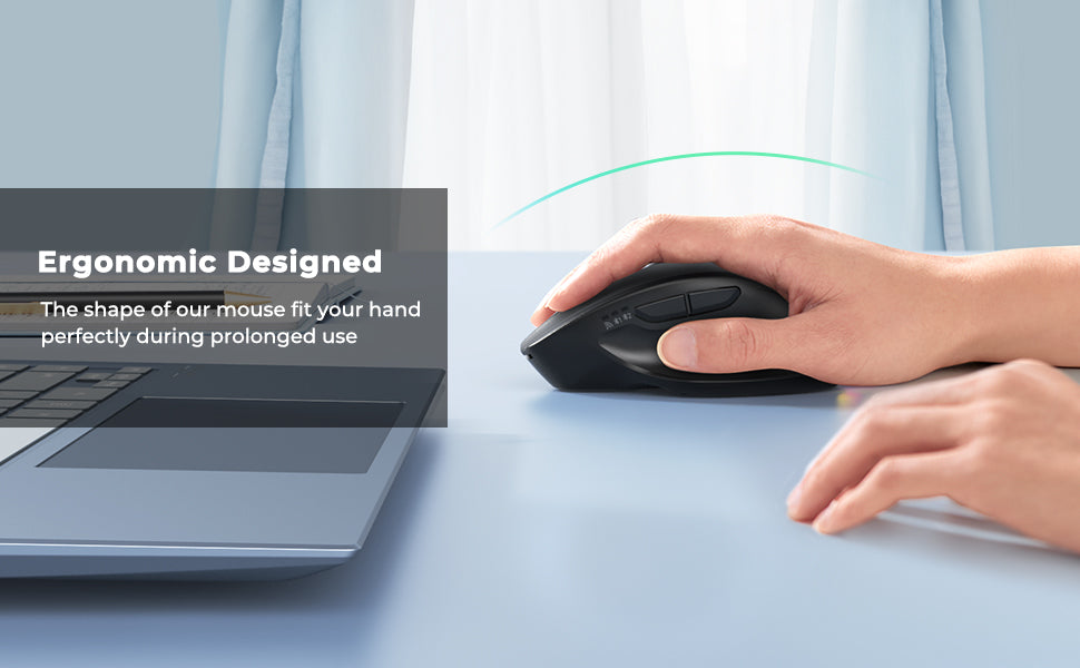Meetion Ασύρματο Ποντίκι Office MT-BTM007 με Bluetooth & 2.4G Γκρι