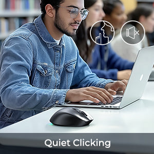 Meetion Ασύρματο Ποντίκι Office MT-BTM007 με Bluetooth & 2.4G Γκρι