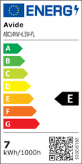 Avide LED Candle Flame Bulb 6.5W E14 NW 4000K