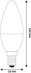 Avide Λάμπα LED Κερί 4.5W E14 Θερμό 3000K High Lumen