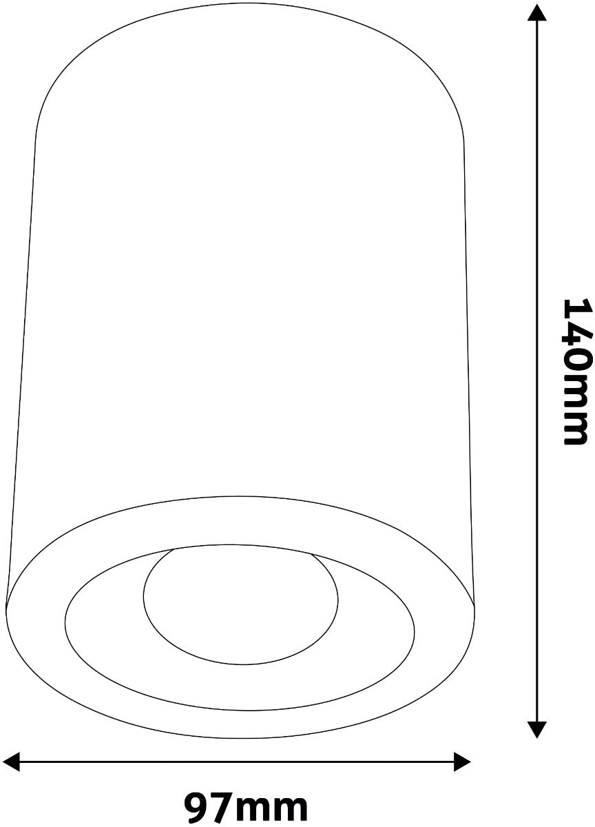 Avide GU10 Spot Light Round White - Silver