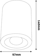 Avide GU10 Spot Light Round White - Silver