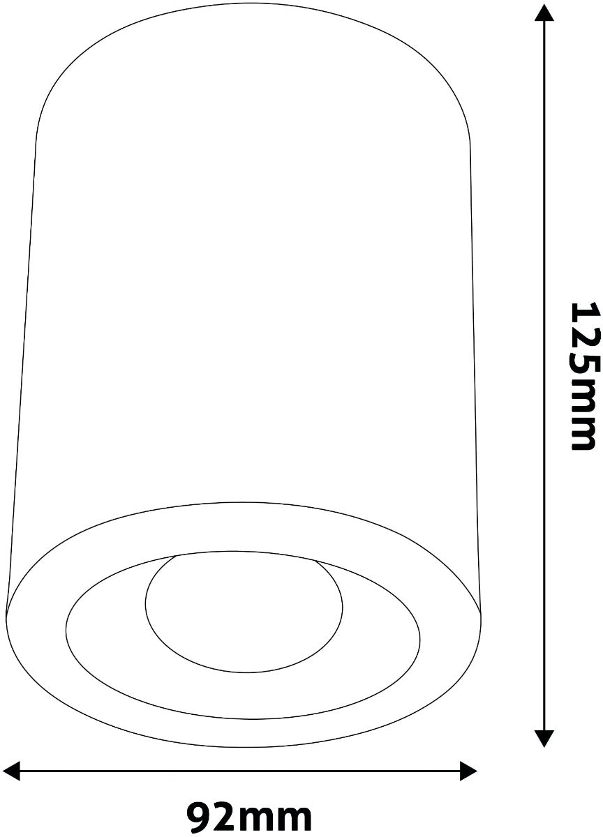 Avide GU10 Spot Light Round White Rotatable 125mm