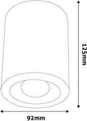 Avide GU10 Spot Light Round White Rotatable 125mm