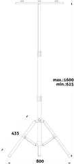 Avide Προβολέας Flood Light με Τρίποδο Διπλός