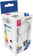 Avide Λάμπα LED Κοινή A60  9.5W E27 Ψυχρό 6400K High Lumen