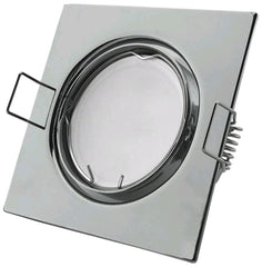 Avide GU10 Frame Square Grained Chrome