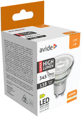 Avide Λάμπα LED Σποτ Αλουμίνιο + Πλαστικό 2.5W GU10 Λευκό 4000K Super High Lumen