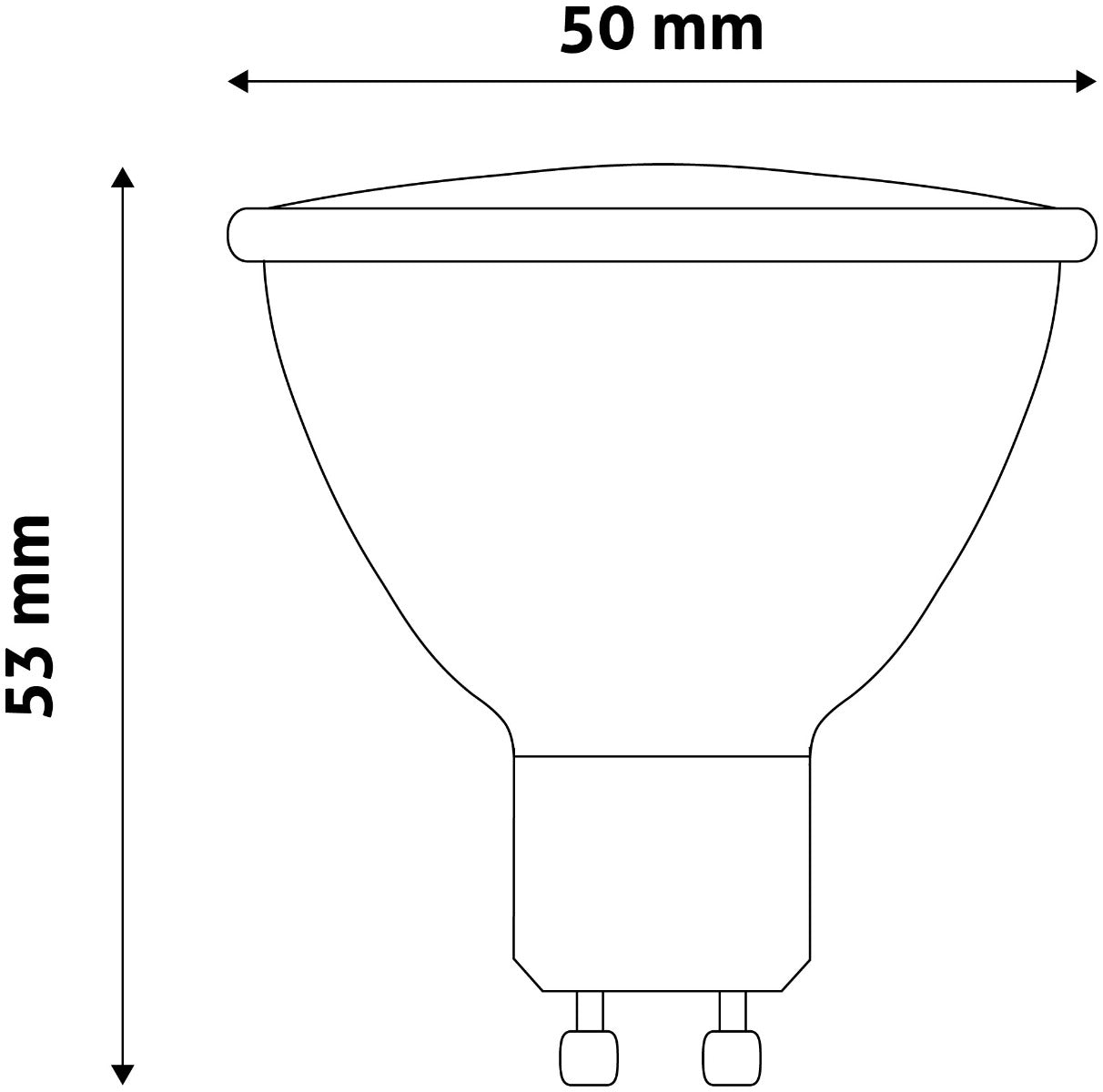 Avide LED Spot Lamp Aluminum + Plastic 4W GU10 WW 3000K