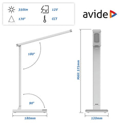 Avide LED Φωτιστικό Γραφείου Scott Λευκό 12W