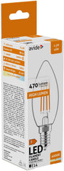 Avide LED Filament Candle Lamp 4.5W E14 NW 4000K
