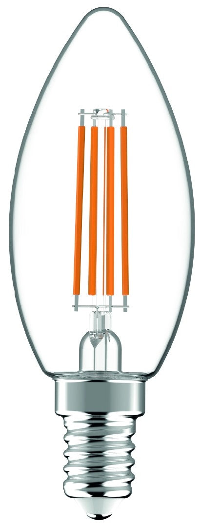 Avide LED Filament Candle Bulb 4.9W E14 White 4000K Super High Lumen