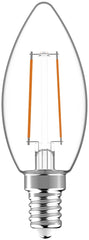 Avide LED Filament Candle Bulb 2.5W E14 360° Warm 2700K High Lumen
