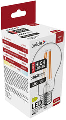Avide LED Filament Globe Bulb 6.6W E27 A60 WW 2700K Super High Lumen