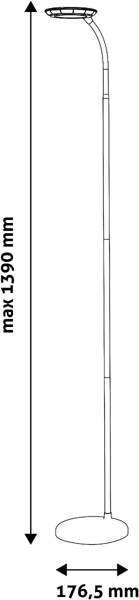 Avide LED Φωτιστικό Δαπέδου Angel 12W Λευκό 4000K Λευκό