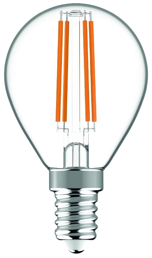 Avide Λάμπα LED Filament Σφαιρική 4.9W E14 Λευκό 4000K Super High Lumen