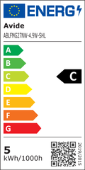 Avide Λάμπα LED Filament Σφαιρική 4.9W E27 Λευκό 4000K Super High Lumen