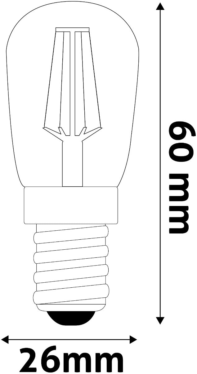 Avide LED Filament Bulb T26 2W E14 NW 4000K